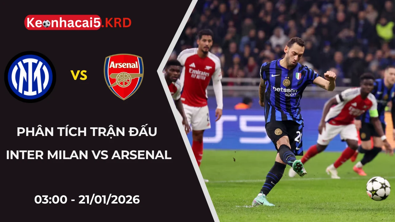 Cúp C1: Soi kèo Inter Milan vs Arsenal | 03:00 Ngày 21/01